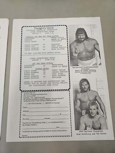 UWF Universal Wrestling Federation Program Springfield, MO 1987- NWA WCW WWE WWF - Picture 6 of 13