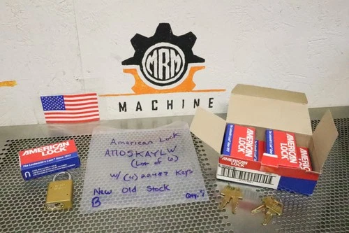 American Lock A1105KAYLW Pad Locks (Lot of 6) Only (4 Keys) 22487 See All Pics