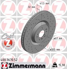 2x Bremsscheibe SPORT Z ZIMMERMANN 400.3670.52 für MERCEDES W164 V251 W251 GL 2x Bremsscheibe SPORT Z ZIMMERMANN 400.3670.52 für MERCEDES W164 V251 W251 GL