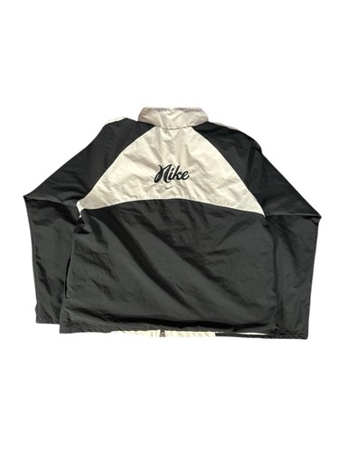 Vintage 90s Nike Big Swoosh Colorblock Windbreaker Black Youth Size L 12-14 - Picture 3 of 4
