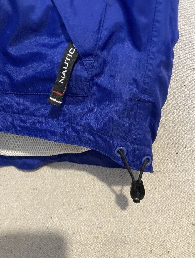 Vintage Nautica Competition Anorak Spell Out Blue Nylon Sailing Jacket Men’s M . image 10