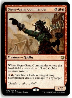 Siege-Gang Commander Lightly Played 42 Magic Game Night Magic: The Gathering