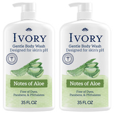 Ivory Body Wash Mild Gentle Aloe Scent 35 fl oz 2 Pack