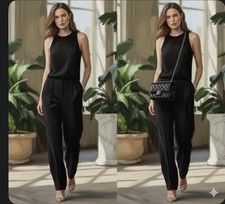 WOMEN S DIANE VON FURSTENBERG QUITE LUXURY MELODY SLEEVELESS JUMPSUIT 495 LG