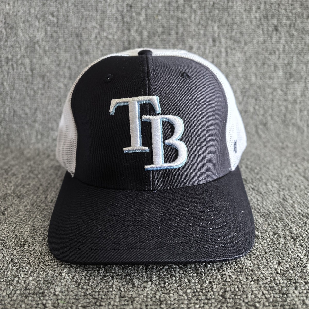 '47 Brand Tampa Bay Rays Trucker Hat Snapback Cap Navy White OSFA E946
