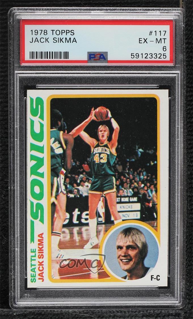 1978-79 Topps Jack Sikma #117 PSA 6 Rookie RC HOF 02kp