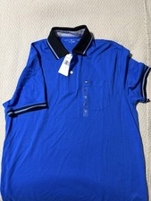 Tommy Hilfiger Men's Blue Polo Shirt M Short Sleeve Button Logo Collared