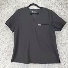 Figs Top Womens XL Black Short Sleeve V Neck Scrub FW1000