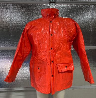Duck Bay Hunting Jacket - Mens L - Vintage - Blaze Orange - Waterproof - Fishing