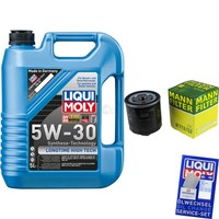 Inspektionspaket 5L Liqui Moly Longtime 5W-30 FüR VW Golf V 1.4 16V Seat Ibiza