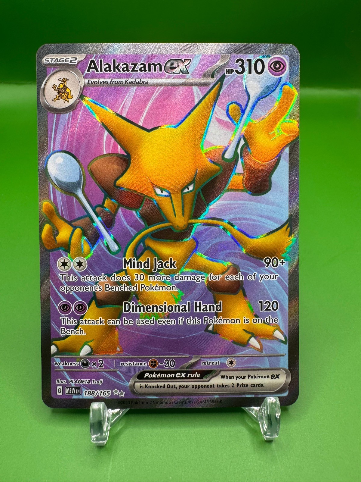 Alakazam ex 188/165 Ultra Rare 151 Pokemon Holo Lightly Played