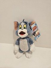 Moose Toys Tom & Jerry - Tom - Soft Plush Stuffed Teddy Plushie Grey Cat 8" BNWT