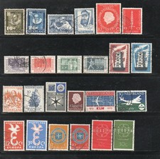 NETHERLANDS – 1950-1959 – COMMEMORATIVE ISSUES - 24 DIFFERENT STAMPS – USED