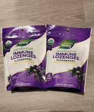 Lot Of 2 -Nature  s Way Sambucus Elderberry Zinc Vitamin C 24 Lozenges EXP 9-2027