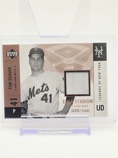 2001 Upper Deck Legends of New York Tom Seaver Game Used Base /100 SS-TS Mets