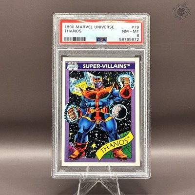 1990 Marvel Universe Super-Villains - Thanos - PSA 8