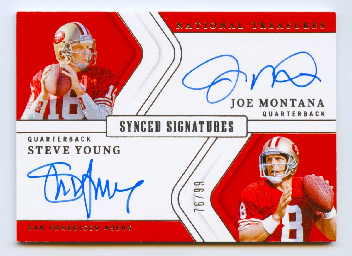 Panini Joe Montana Autographed Football Sports Trading Cards