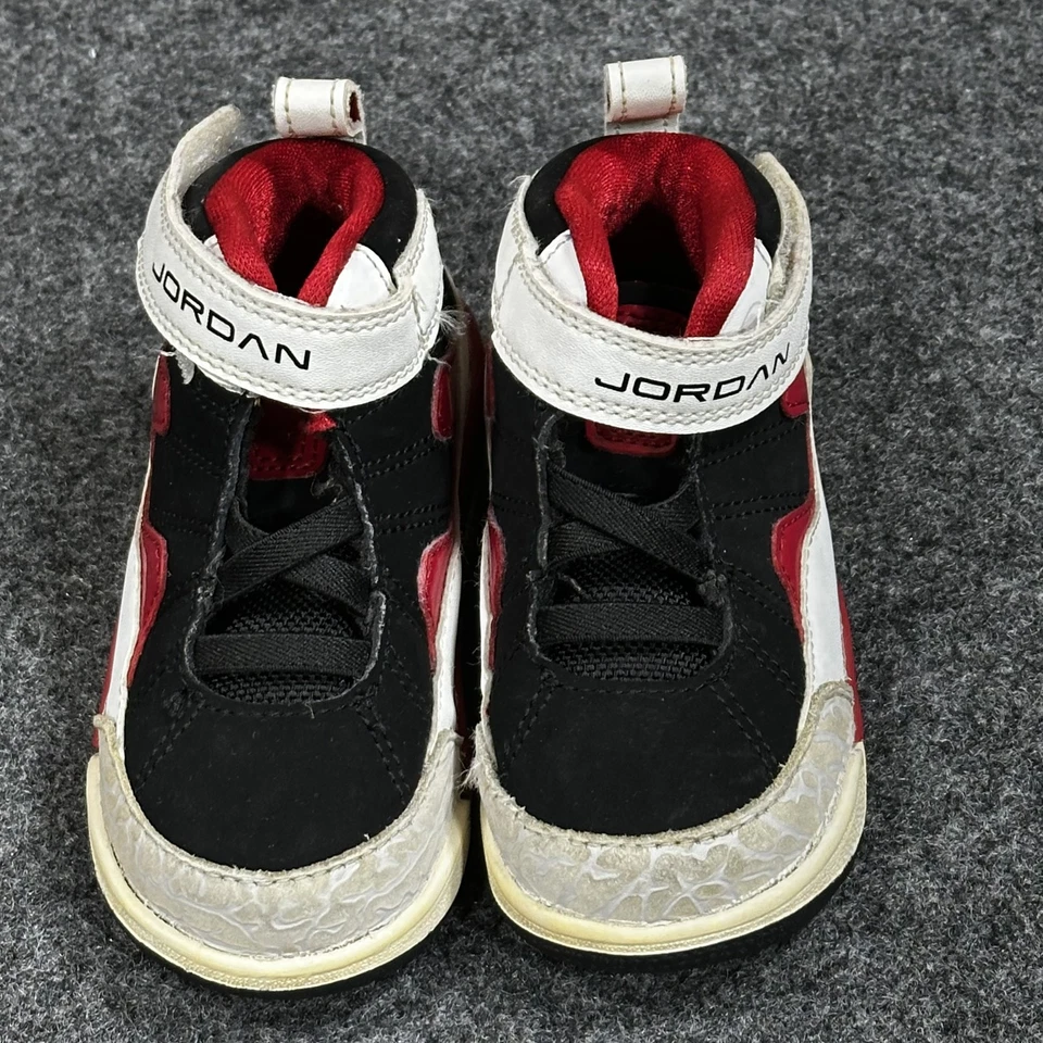 Jordan Flight Shoes Toddler Boys Size 6C Black Red White 428829-023 Jumpman Logo - Image 2 of 4