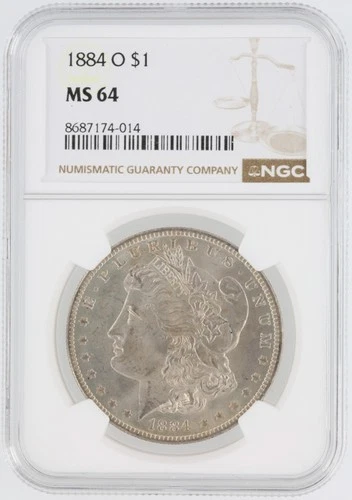 1884-O Morgan Silver Dollar NGC MS64 S$1 New Orleans Minted No Reserve