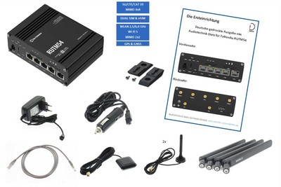 Teltonika 5G LTE WLAN Router RUTM54 - TEL-RUTM54-12V