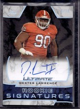 2019 Leaf Ultimate Rookie Signatures Dexter Lawrence URS-DL3 Silver Spectrum /10