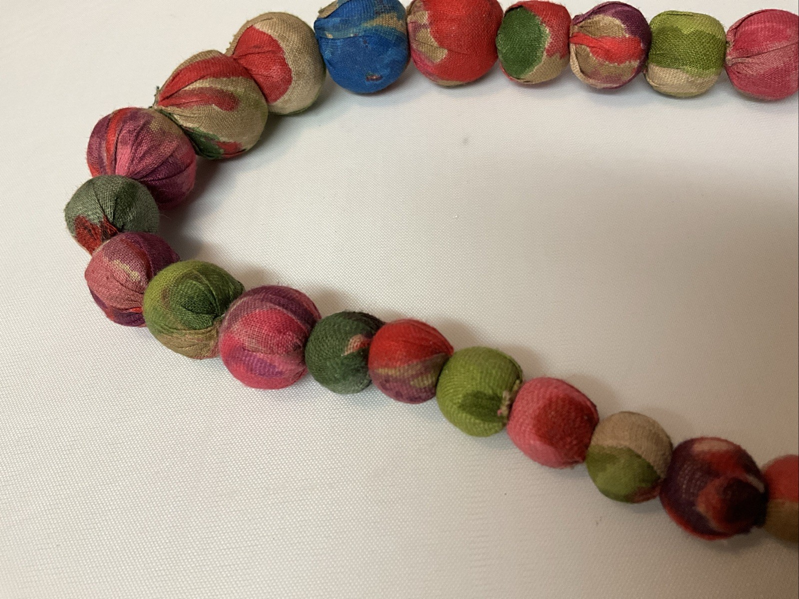 Plunder Multi Colored Fabric Material Beaded Neck… - image 7