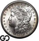 1881-S Morgan Silver Dollar Coin, Very Lustrous Gem BU++
