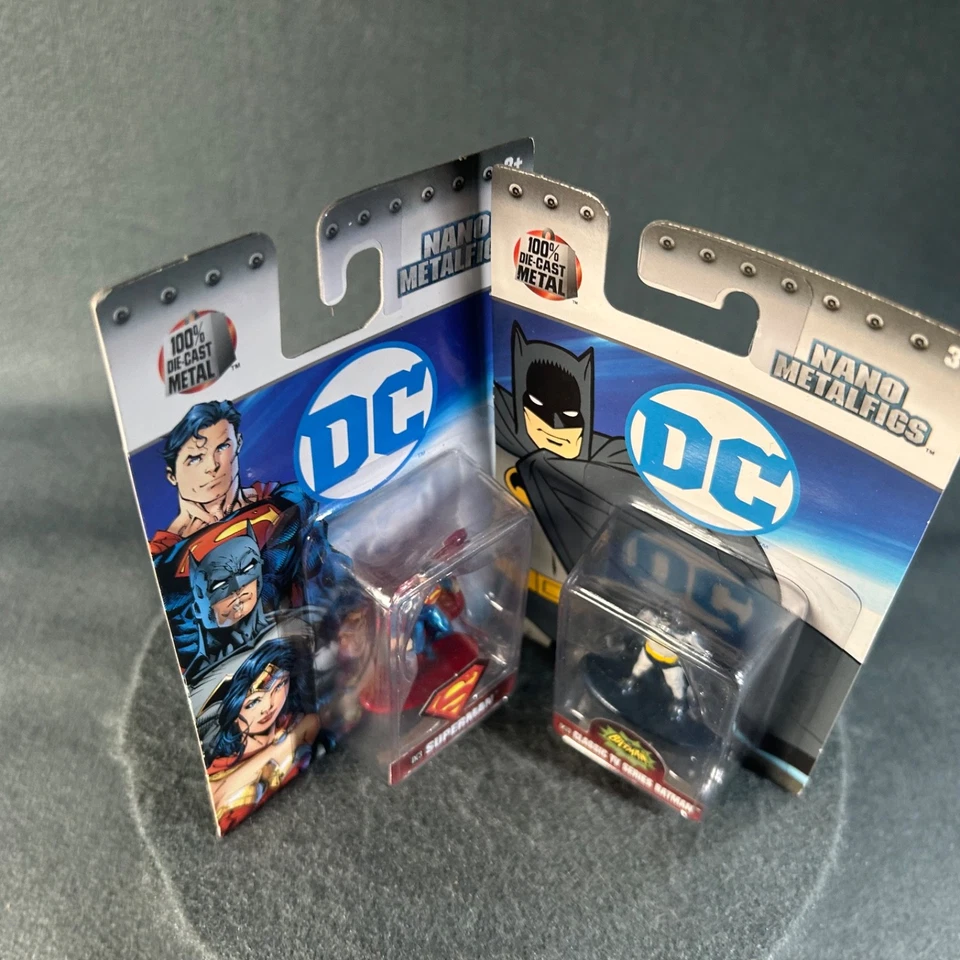 Nano Metalfigs DC Superman & Batman Classic TV Series Diecast Figure Lot Jada - Image 3 of 4