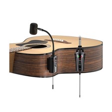 Acoustic Guitar Wireless Microphone, Portable UHF Wireless Clip-on Music Inst...