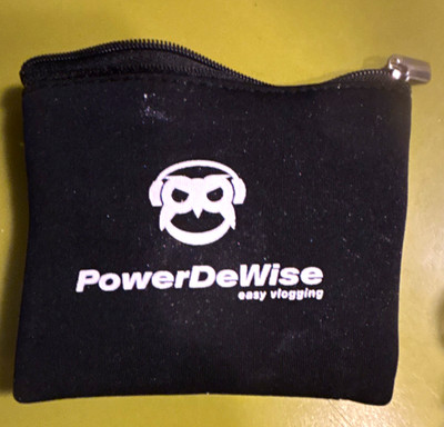 PowerDeWise Clip-On Lavalier Microphone, 3.5mm TRRS, Black, with Pouch