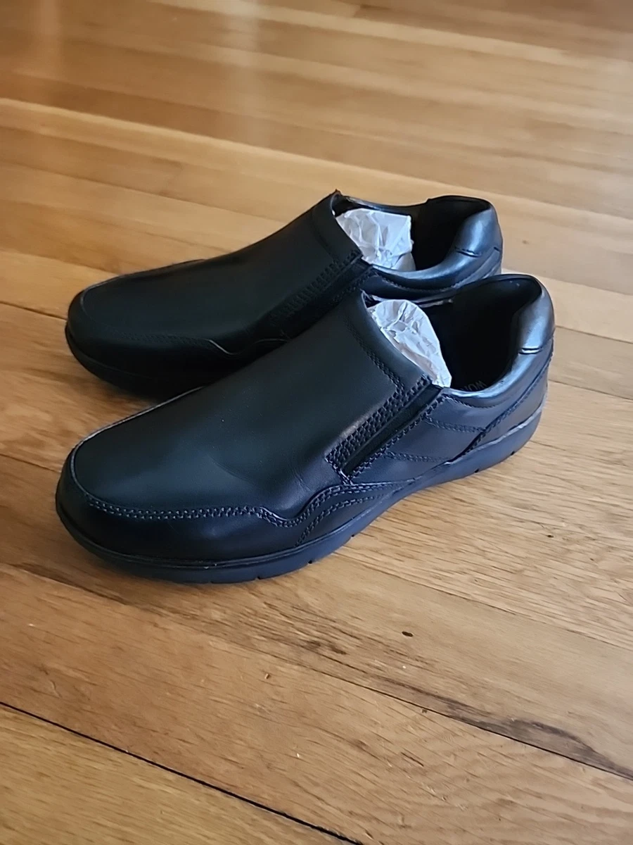 Sears Wonderlite Bicycle-Toe Black Leather Loafer Slip‎ On Shoes Mens US 10.5 D Wonderlite Mens Shoes In Men main image 2