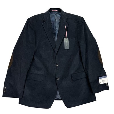 Tommy Hilfiger Mens Daltry Modern Fit Corduroy Sport Coat Navy Blue 46L