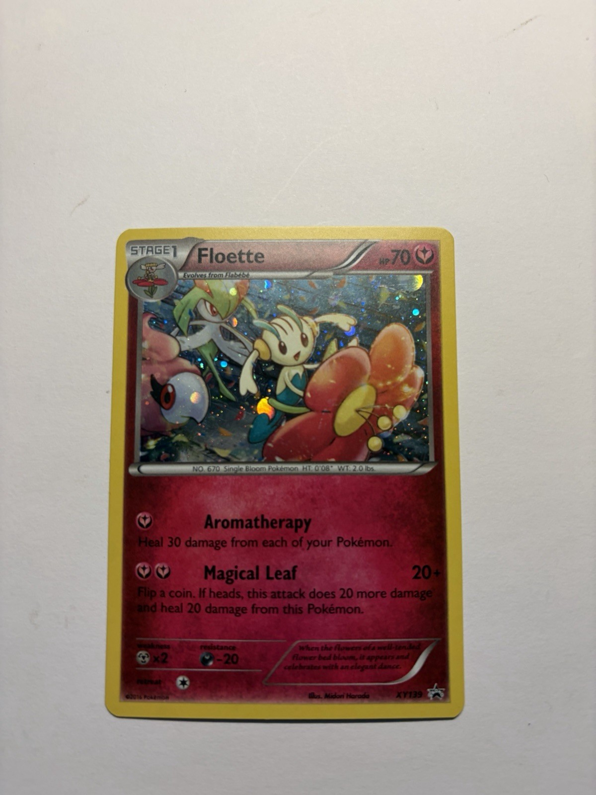 Pokémon TCG - FLOETTE - XY139 - Cosmos Holo - XY Black Star Promo 2016 LP