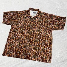 Vintage 90s Patagonia Rare Men's Rhythm Inyo Atomic AllOverPrint Button Down, M