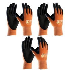 3 Pack Maxiflex Ultimate Hi-Vis Work Gloves 34-8014, (Sizes S-XL), X-Large, O...