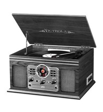 Victrola INN-VTA-200B-GRY 6-in-1 Victrola Entertainment Center