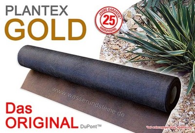 Plantex Gold Unkrautvlies Mulchvlies Original Rootbarrier DuPont ab 10 m² Rolle