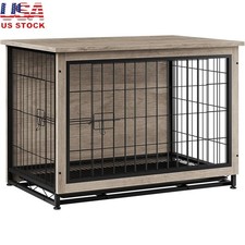 Furniture Dog Crate Indoor Side Table Pet Enclosure Easy Clean Durable Design US