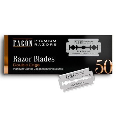 50 Facón Double 50 Count (Pack of 1), Safety Razor Blades - 50 