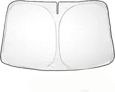 Windshield Sun Shade for Tesla Model Y & Model 3 Lightweight & Easy Foldable (Si