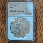 U.S. Mint 2019 American Silver Eagle $1 - .999 Oz Silver NGC MS 69