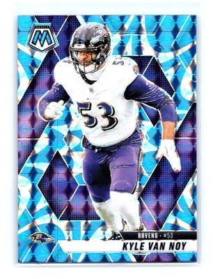 2025 Panini Mosaic Football #13 Kyle Van Noy Reactive Blue Mosaic Prizm Ravens