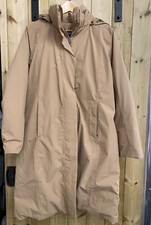 Lands End Long Camel Brown Wind Walker Coat Size L