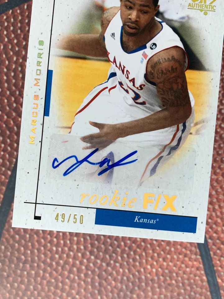 RARO 🔥2011-12 SP Auténtico MARCUS MORRIS RC AUTOMÁTICO #/50 novato F/X autógrafo 🏀 Foto 2 de 4