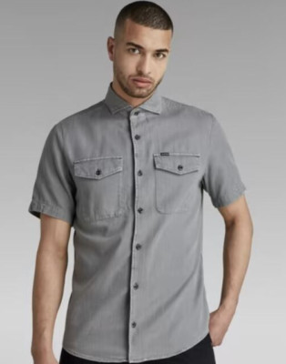 G-Star Raw Shirt Mens XXL Short Sleeve Button Up Pockets Casual