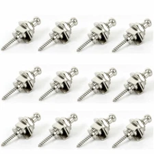 12 Pcs Guitar Strap Locks Buttons Round Head For Guitar Bass Schaller