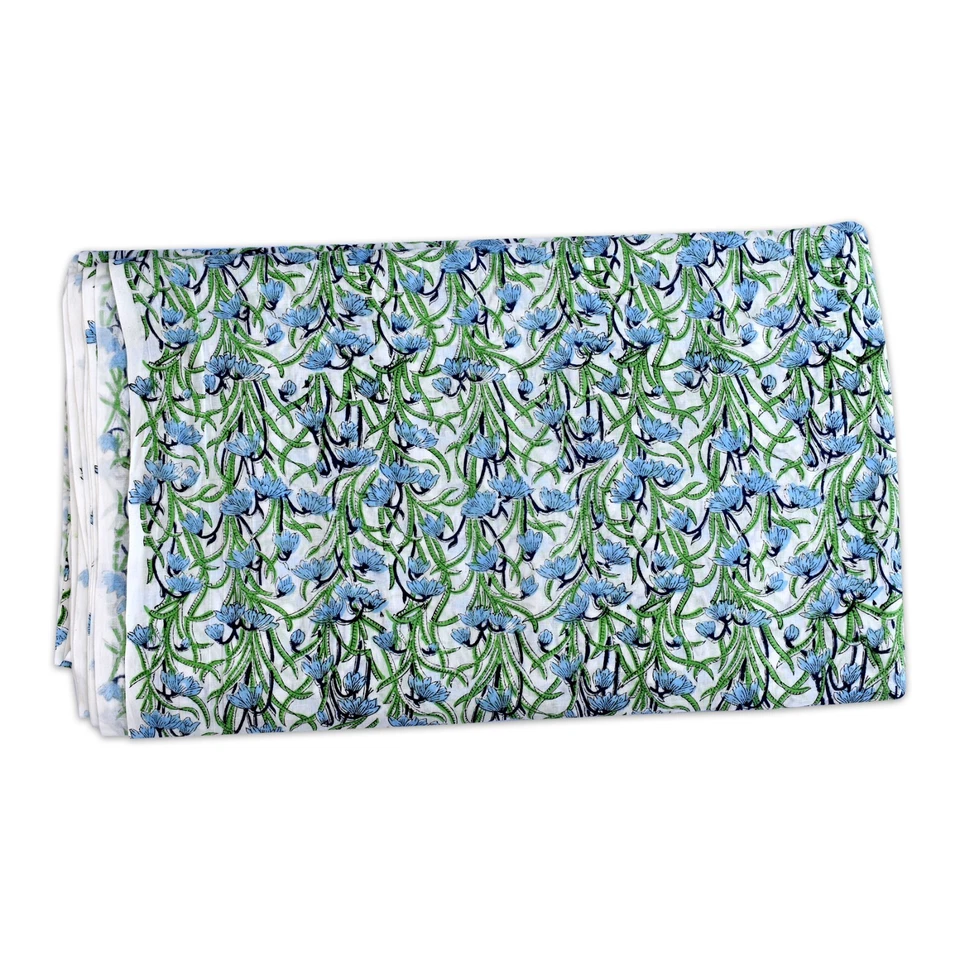 10 Yard Indian Hand Block Printed Cotton Fabric Voile Dressmaking Material G1F - Image 2 of 4