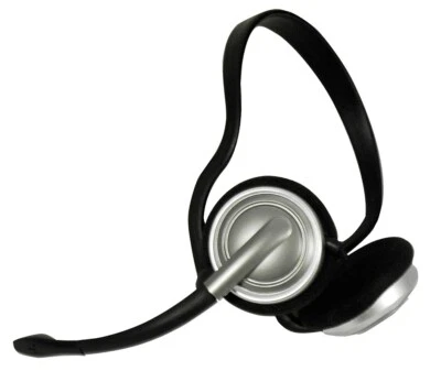 Grundig Stereo Head set Kopfhörer Bügel Kabel 2,30 meter Klinken Stecker silber