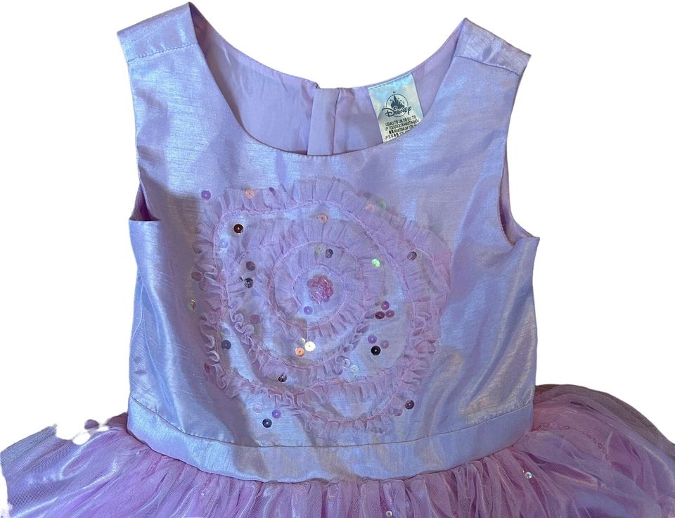 Disney Store Belle Party Tutu Dress Girl Fancy Dress Princess Pink Sz 7/8 Medium - Image 4 of 4