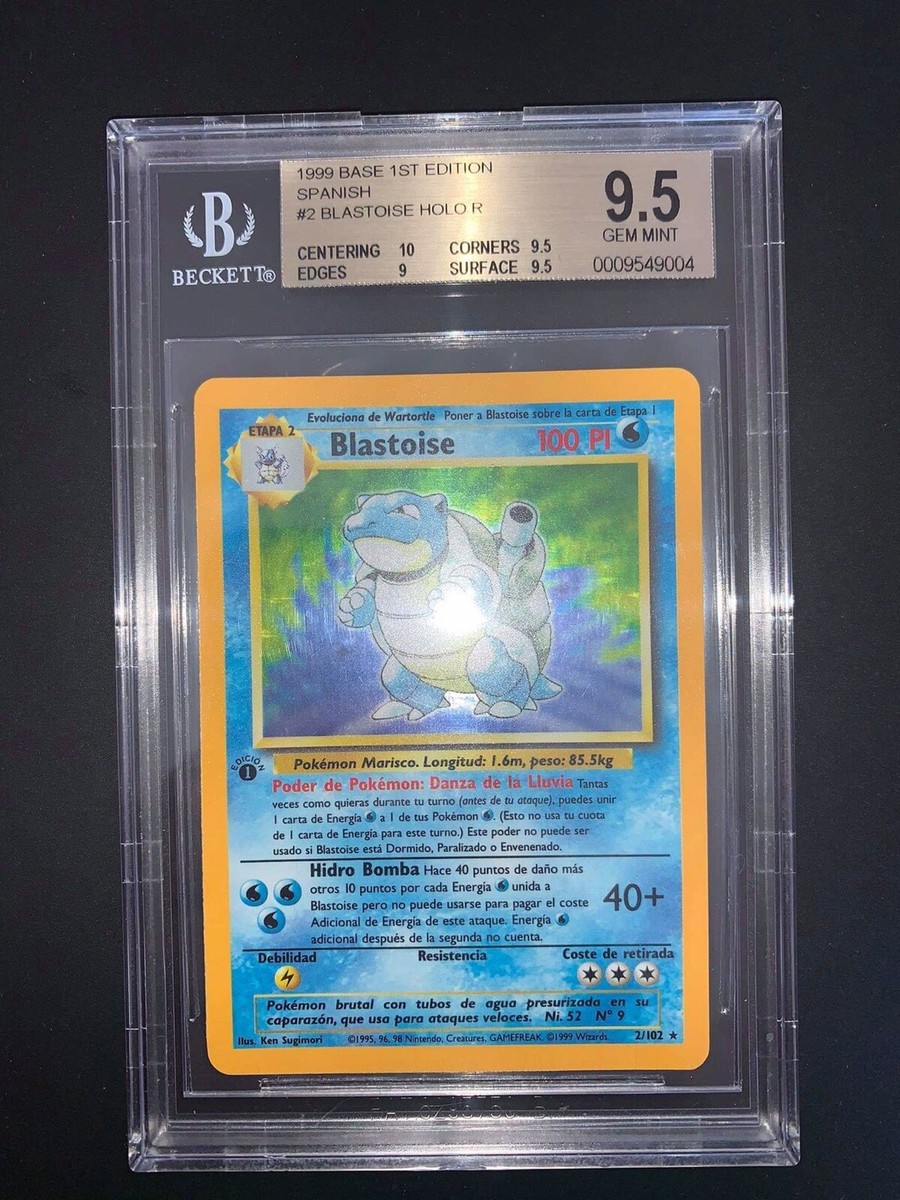 Pokemon - Blastoise Base Set - First Edition BGS 9.5 - Spanish